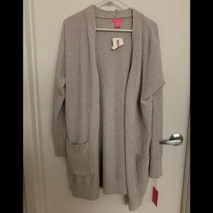 NWT Isaac Mizrahi Grey Chenille Cardigan